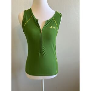 Zoot Cycling Jersey Tank Top Womens Medium Full Zip Black Activewear Shirt Bike